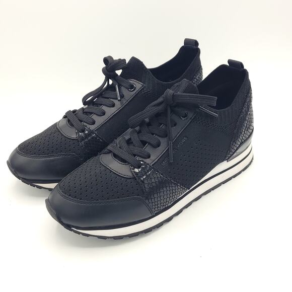 Michael Kors Billie knit sneakers black women's size 7.5 - Picture 1 of 9